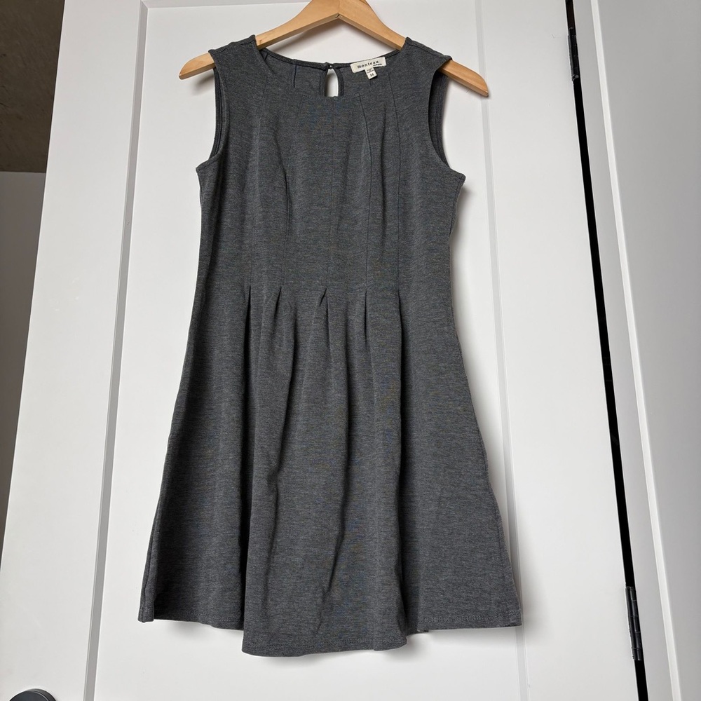 Grey Sleeveless Fit & Flare Dress